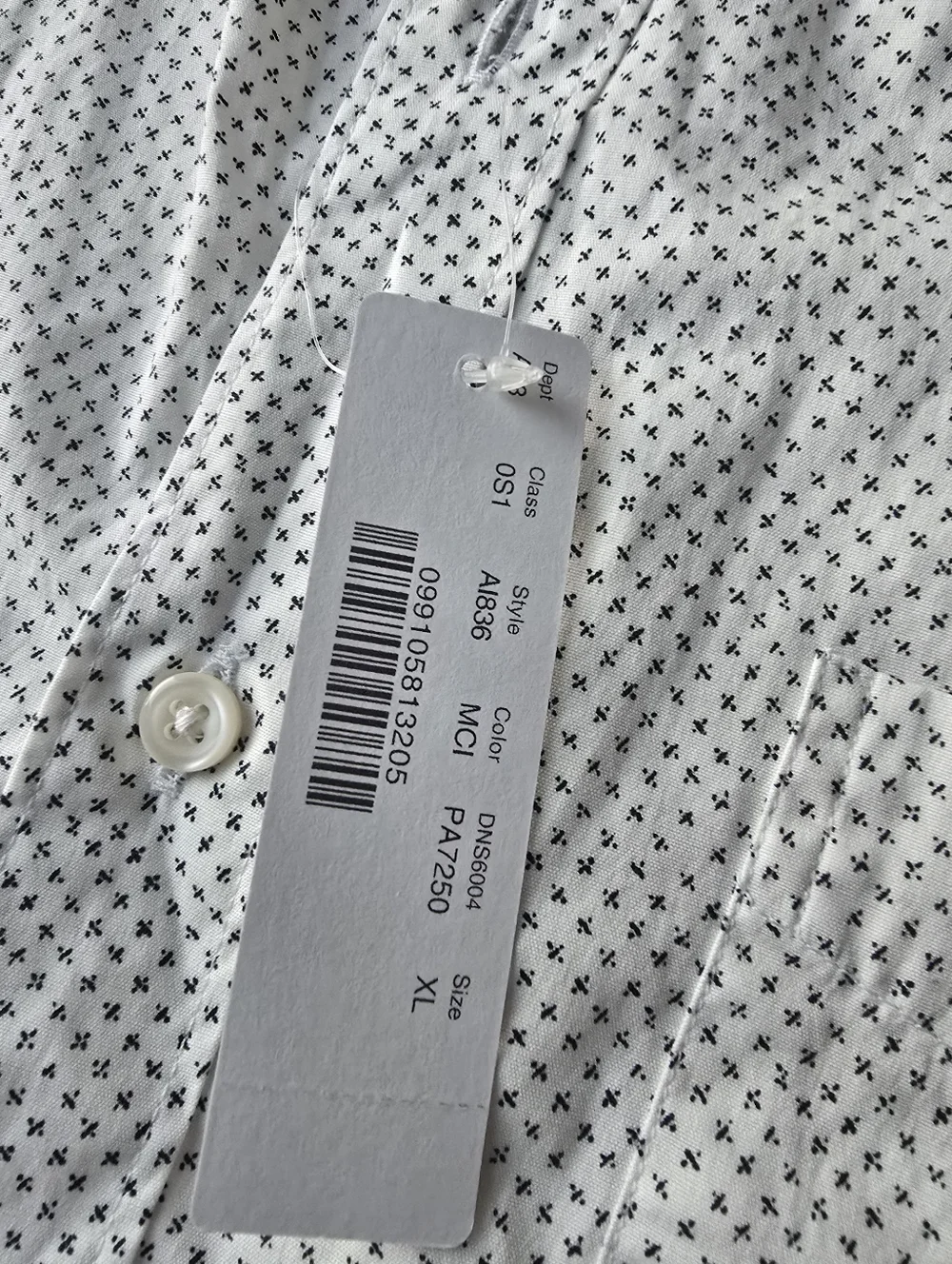 J.Crew Short-sleeve stretch Secret Wash cotton poplin shirt in mini cross print
